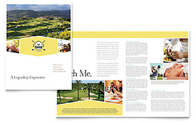 Golf Resort Brochure Template - Word, Publisher, InDesign, Illustrator, Pages, QuarkXPress, CorelDraw