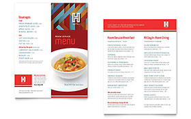 Hotel Menu Template - Word, Publisher, InDesign, Illustrator, Pages, QuarkXPress, CorelDraw