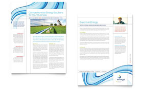Renewable Energy Consulting Datasheet Template - Word, Publisher, InDesign, Illustrator, Pages, QuarkXPress, CorelDraw
