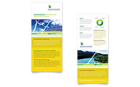 Environmental Conservation Rack Card Template - Word, Publisher, InDesign, Illustrator, Pages, QuarkXPress, CorelDraw