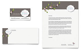 Wedding Planner Business Card & Letterhead Template - Word, Publisher, InDesign, Illustrator, Pages, QuarkXPress, CorelDraw