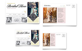 Bridal Show Postcard Template - Word, Publisher, InDesign, Illustrator, Pages, QuarkXPress, CorelDraw