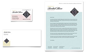 Bridal Show Business Card & Letterhead Template - Word, Publisher, InDesign, Illustrator, Pages, QuarkXPress, CorelDraw