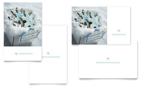Snowflake Cookies Greeting Card Template - Word, Publisher, InDesign, Illustrator, Pages, QuarkXPress, CorelDraw