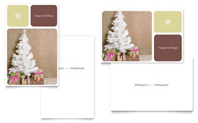 Contemporary Christmas Greeting Card Template - Word, Publisher, InDesign, Illustrator, Pages, QuarkXPress, CorelDraw