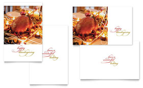 Happy Thanksgiving Greeting Card Template - Word, Publisher, InDesign, Illustrator, Pages, QuarkXPress, CorelDraw