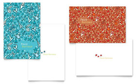 Christmas Confetti Greeting Card Template - Word, Publisher, InDesign, Illustrator, Pages, QuarkXPress, CorelDraw
