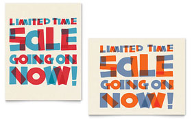 Limited Time Sale Poster Template - Word, Publisher, InDesign, Illustrator, Pages, QuarkXPress, CorelDraw