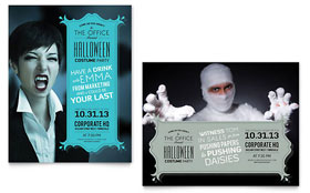 Halloween Costume Party Poster Template - Word, Publisher, InDesign, Illustrator, Pages, QuarkXPress, CorelDraw