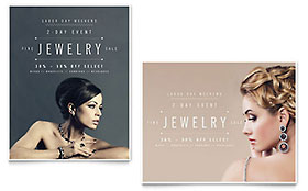 Fine Jewelry Sale Poster Template - Word, Publisher, InDesign, Illustrator, Pages, QuarkXPress, CorelDraw