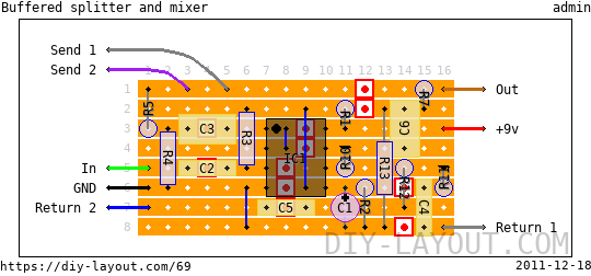 Buffered splitter and mixer